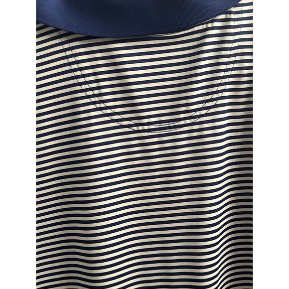World Golf Hall of Fame Polo Shirt XXL 2XL Blue White Stripes Embroidered Logo - Picture 6 of 7